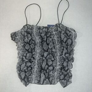 Sexy Active USA Spaghetti Straps Elastic Stretch Torso Crop Top Size Med